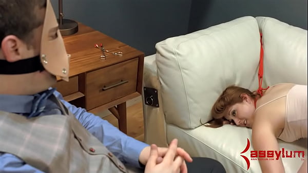 Cum covered BDSM sub facialized after anal