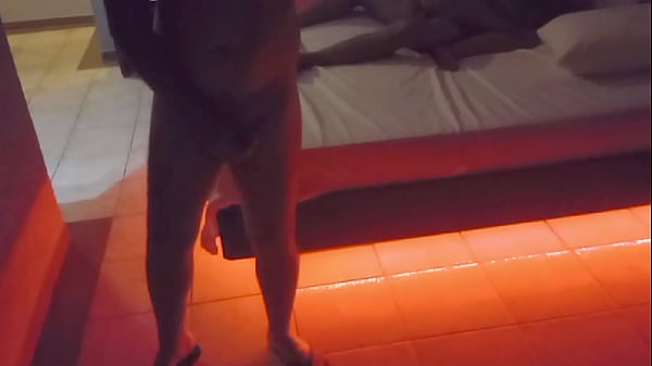 naughty stranger penetrated my pussy through the fur, while the cuckold recorded everything