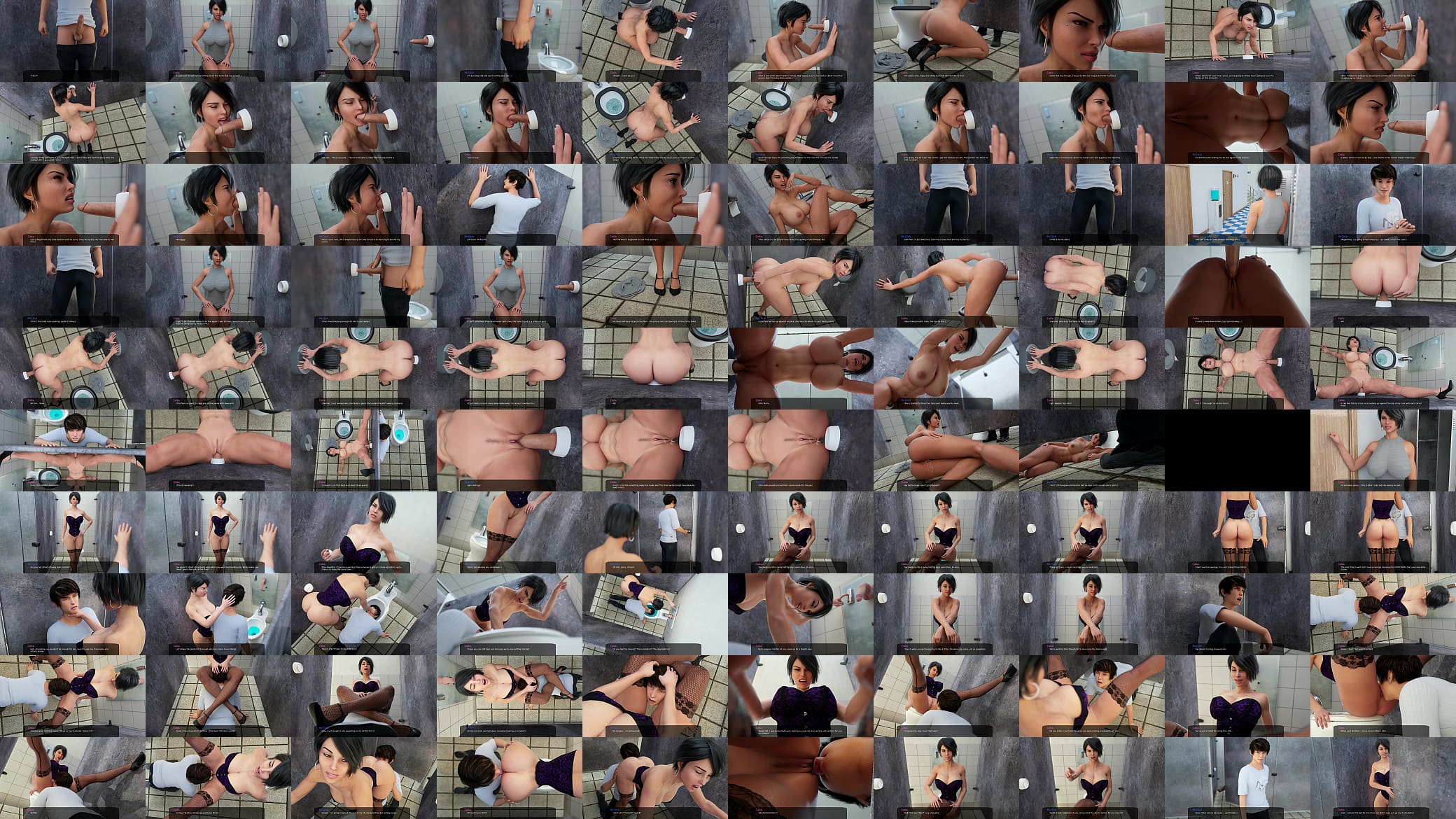 MILFY CITY - Sex scene #20 - Fucking in the toilet - Porn games, Adult games, 3d game 预览图