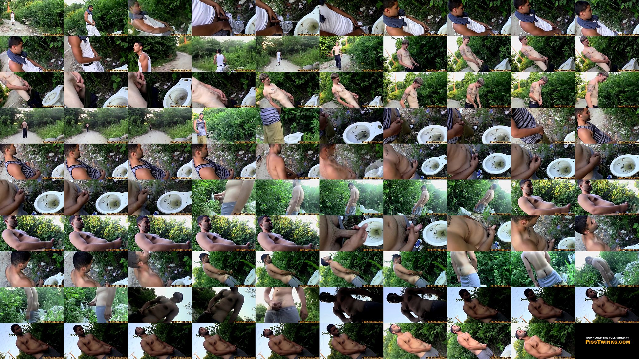 Inked Keef Johnson pees outdoors and solo masturbate 预览图