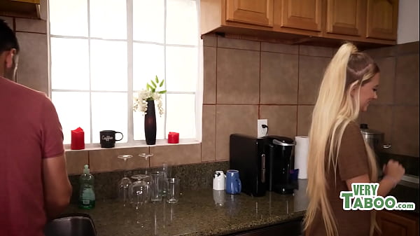 Teeny Tiny Blonde Stepdaughter Fucks Clueless Stepdad On Thanksgiving