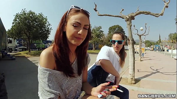 BANGBROS - Big Tit Spanish Brunette Sandra Milka Fucked in Public By Mr. Alberto Blanco