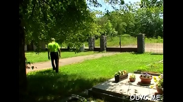 Horny young babe gives an old chap nice oral-service and fucks