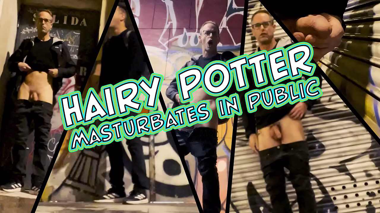 Hairy Potter Masturbates in Public
