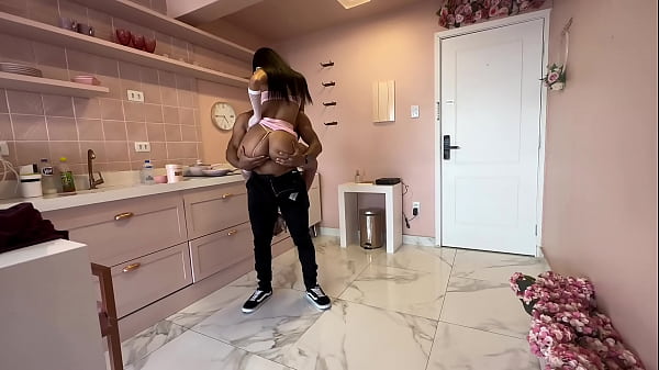 I went to surprise my husband dressed as a maid but the neighbor took advantage