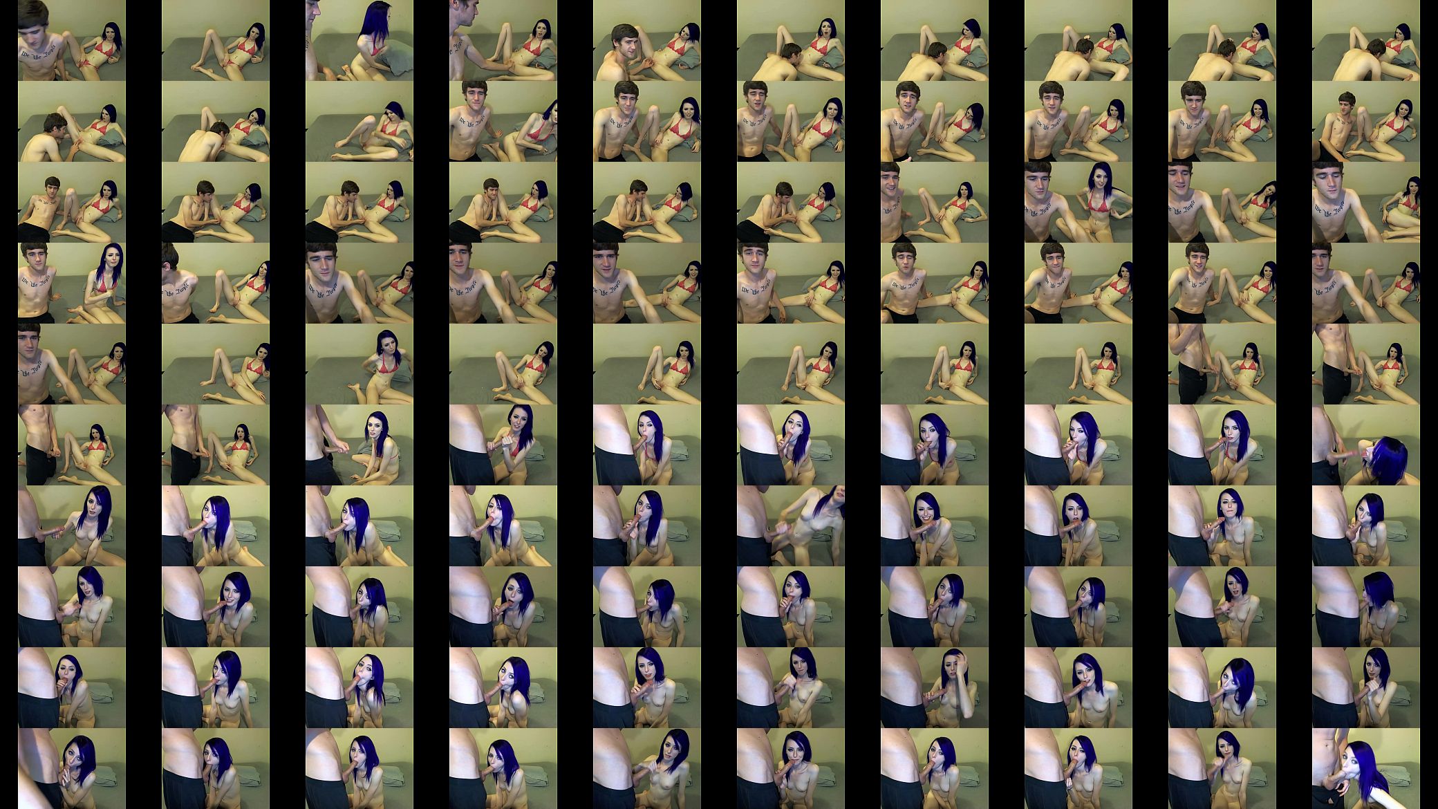 Camgirl Sucks Boyfriend On Live Webcam 预览图