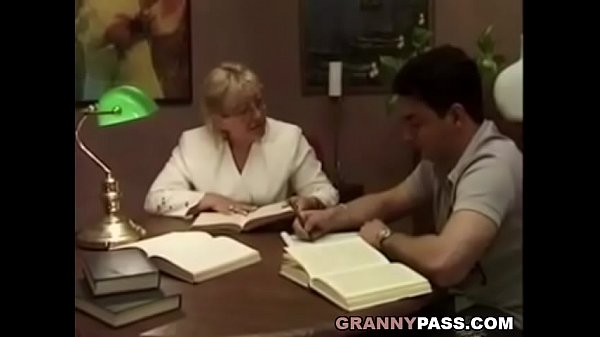Granny Teacher Flirts With Her Student