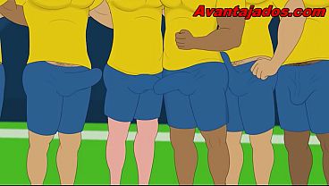 Download Video - Cartoon Gay Suruba na Copa