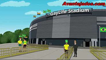 Cartoon Gay Orgy at the World Cup