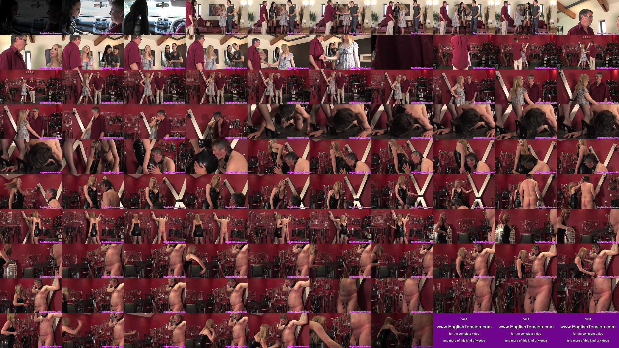 BDSM mistress whipping her bound sub 预览图