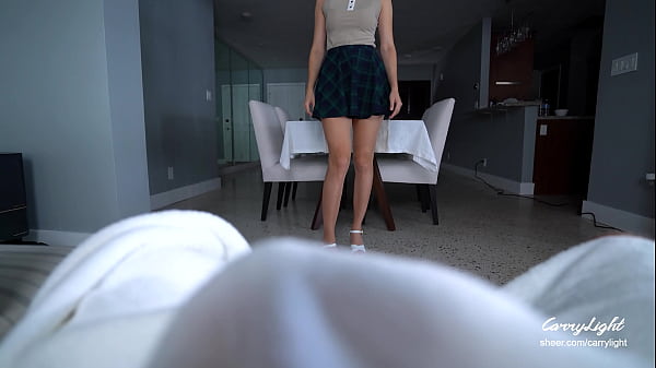 Step Mom caught Step Son jerking off and help him to cum quick