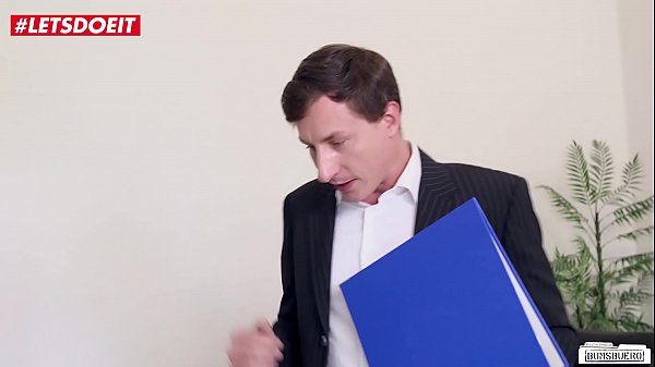 Innocent Teen Secretary Spanks Her Big Tits With Huge Cock