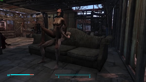 fallout 4 - sexy hot woman survivor rides Hancock