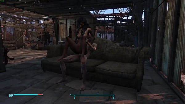Fallout 4 - sexy hot woman survivor rides Hancock
