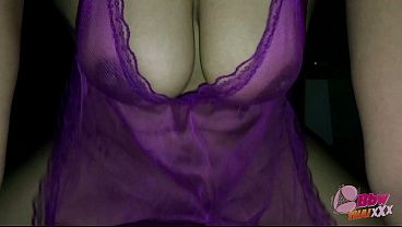 Download Video - Big tits mature mom in purple see through slut hard fucked
