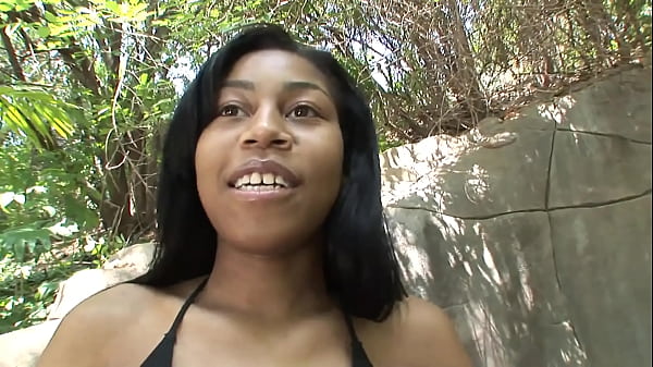 skinny ebony slut - petite whore and white big cock