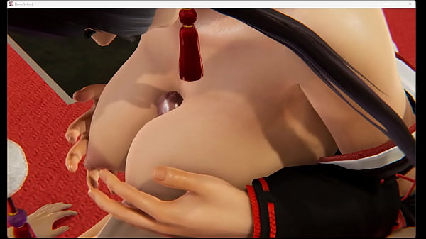 Dead or Alive Hentai - Nyotengu boobjob and fucked with creampie - Anime manga Japanese Asian Videogame 3D