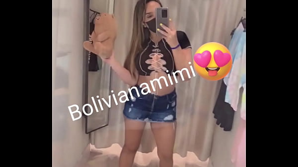 Squirting in the fitting room... full video on bolivianamimi.tv