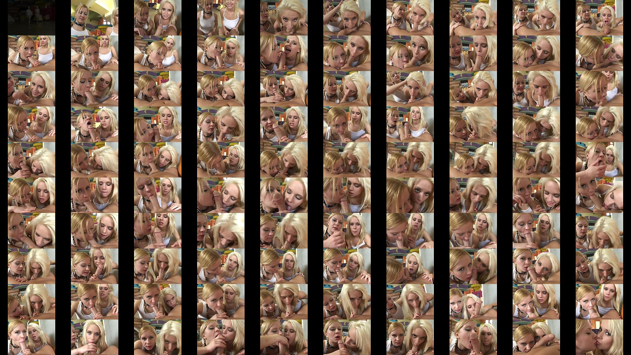 Two blondie sluts Kissy Kapri and  Aaralyn Barra want to get all the cum on their face 预览图