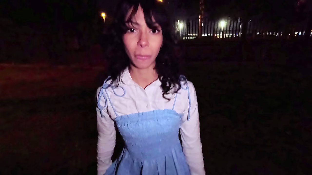 Almost Caught Deepthroat &amp_ Creampie Petite Latina Cindy Luna &ndash_ Sneaky Outdoor Amateur Motorcycle Sex