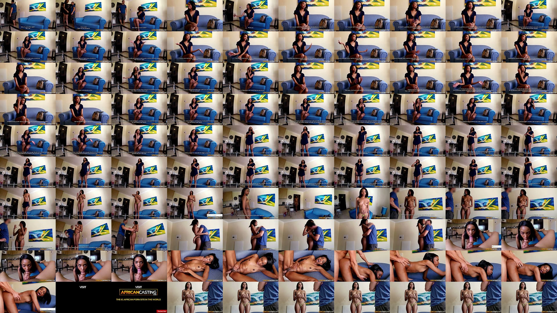Amateur Ebony Model Strips For BWC Casting Agent In Fake Job Interview 预览图