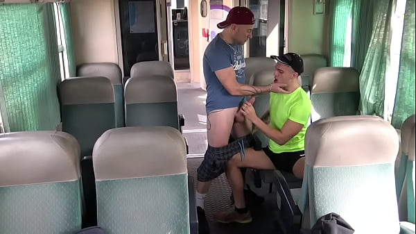 Fucked bareback in exhib public train