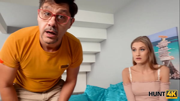 HUNT4K. Angry man for cash allows friend to have an affair with his new GF