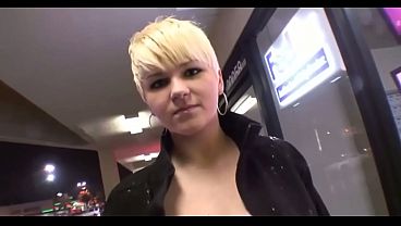 Claudia Downs blonde hair teen fucks BBC cock