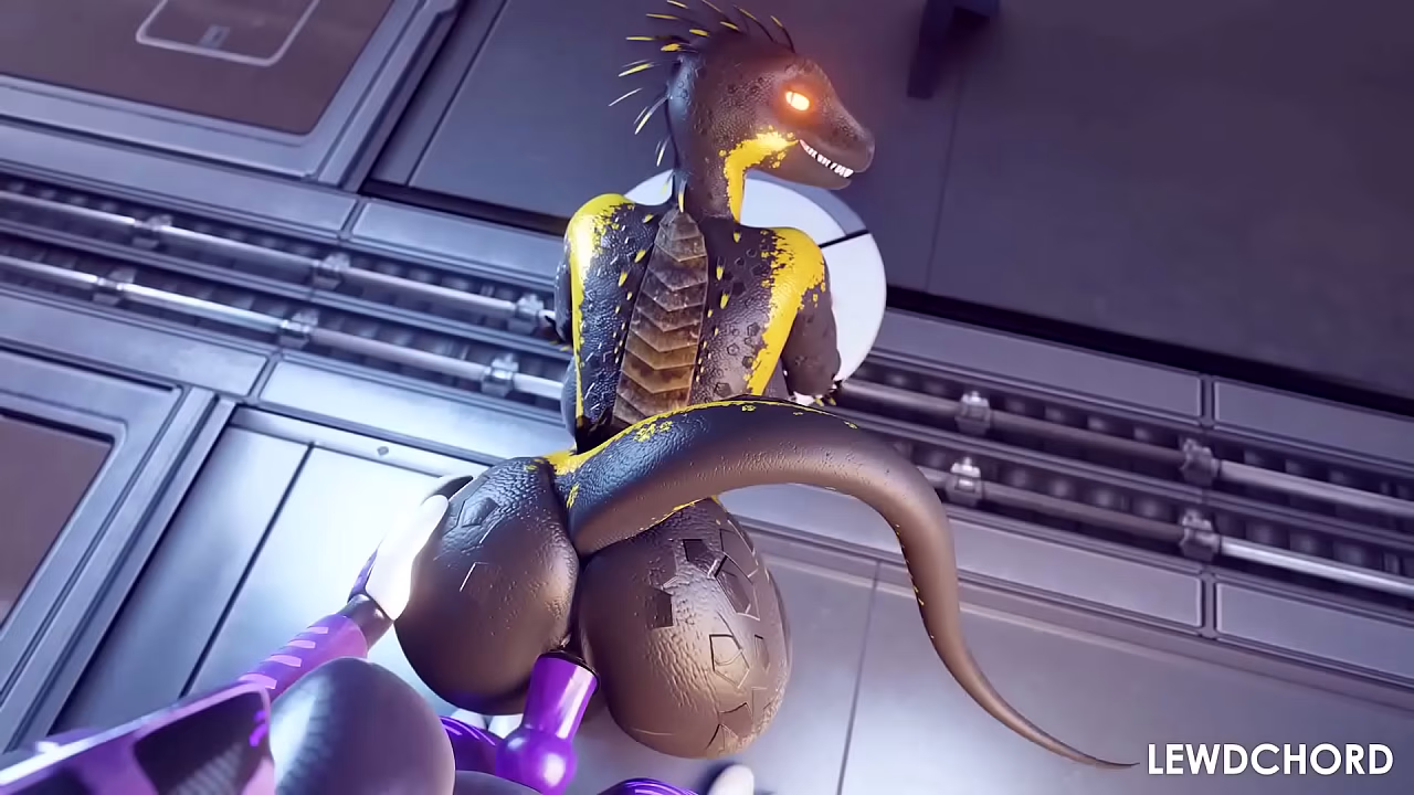 Lizard Pounded by Futa Sex Robot