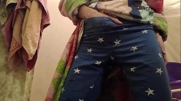Skinny student girl masturbates in a public shower in a dorm