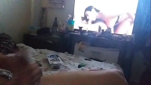 thumb jerking my cock