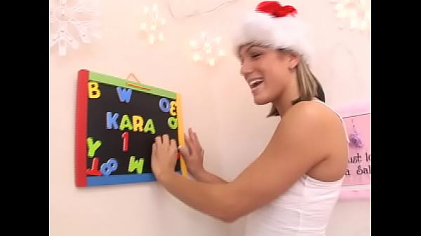 KARA NOVAK Cute 19 YO Gives Xmas Huge Cock POV Blowjob and Gets Facial