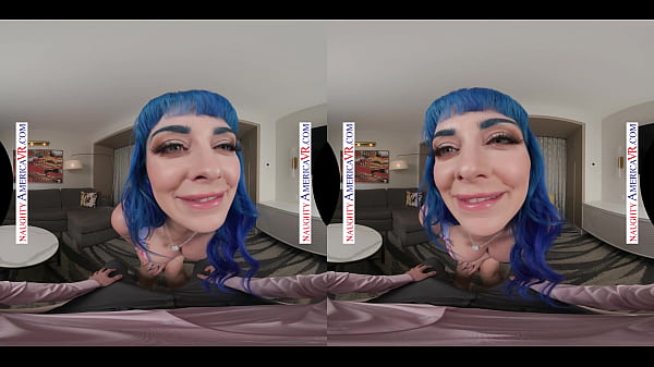 Blue haired beauity Jewelz Blu takes cock in Virtual Reality