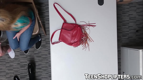 Redhead teen and busty MILF screwed for shoplifting