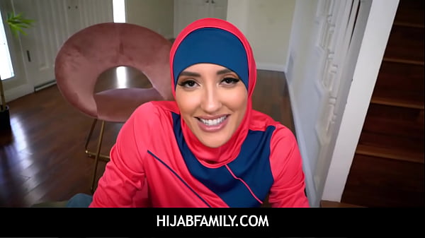 HijabFamily -  Allah Snackbar! Poor Arab girl Chloe Amour is late with paying her monthly rent to her landlord Donnie Rock! To make it up, she pays extra in kind