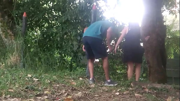 perverted guy takes out his dick in a park SERIOUSLY! I sucked him and took out all his milk on my face and my mouth, all the people who pass by the place stare