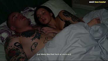 While Hubby is sleeping, his Young Wife Cheats and Fucks with his Step Daddy and the next room! (Newlyweds Part 1)
