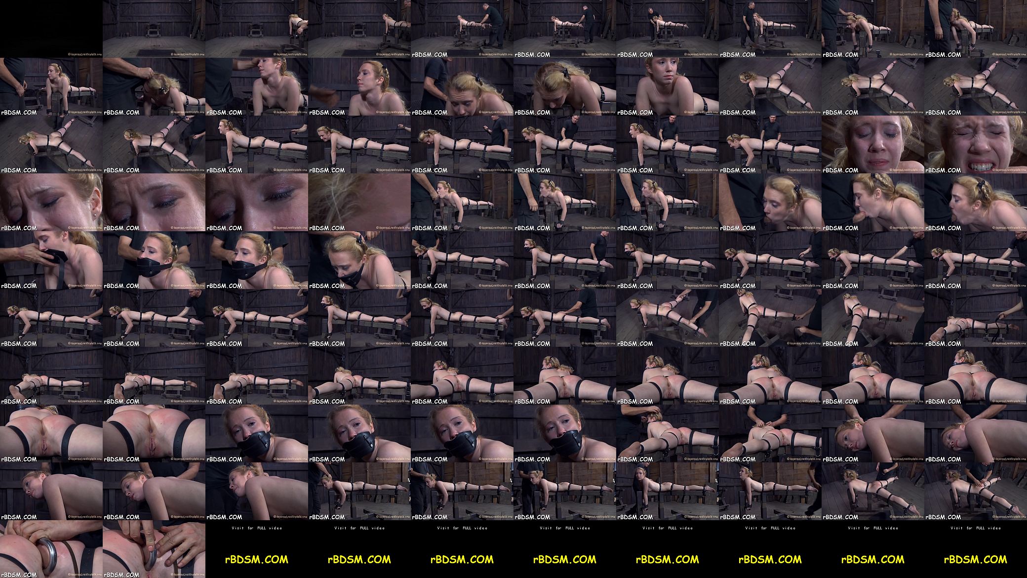 Restrained slave receives lusty t. for her naughty slit 预览图
