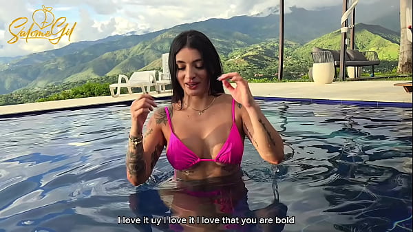 Salome Gil - Latina milf influencer bounces her huge ass on a Spanish cock in the pool