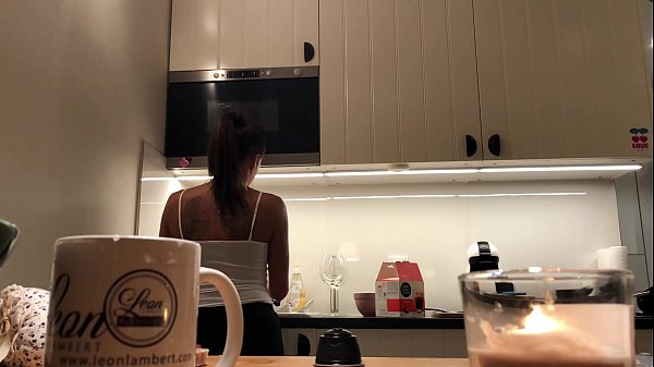 Perfect Pokies on the Kitchen Cam, Braless Sylvia and her Amazing Nipples