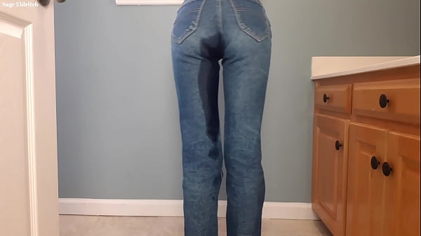 Sage Eldritch Wetting Lee Denim Jeans & Panties
