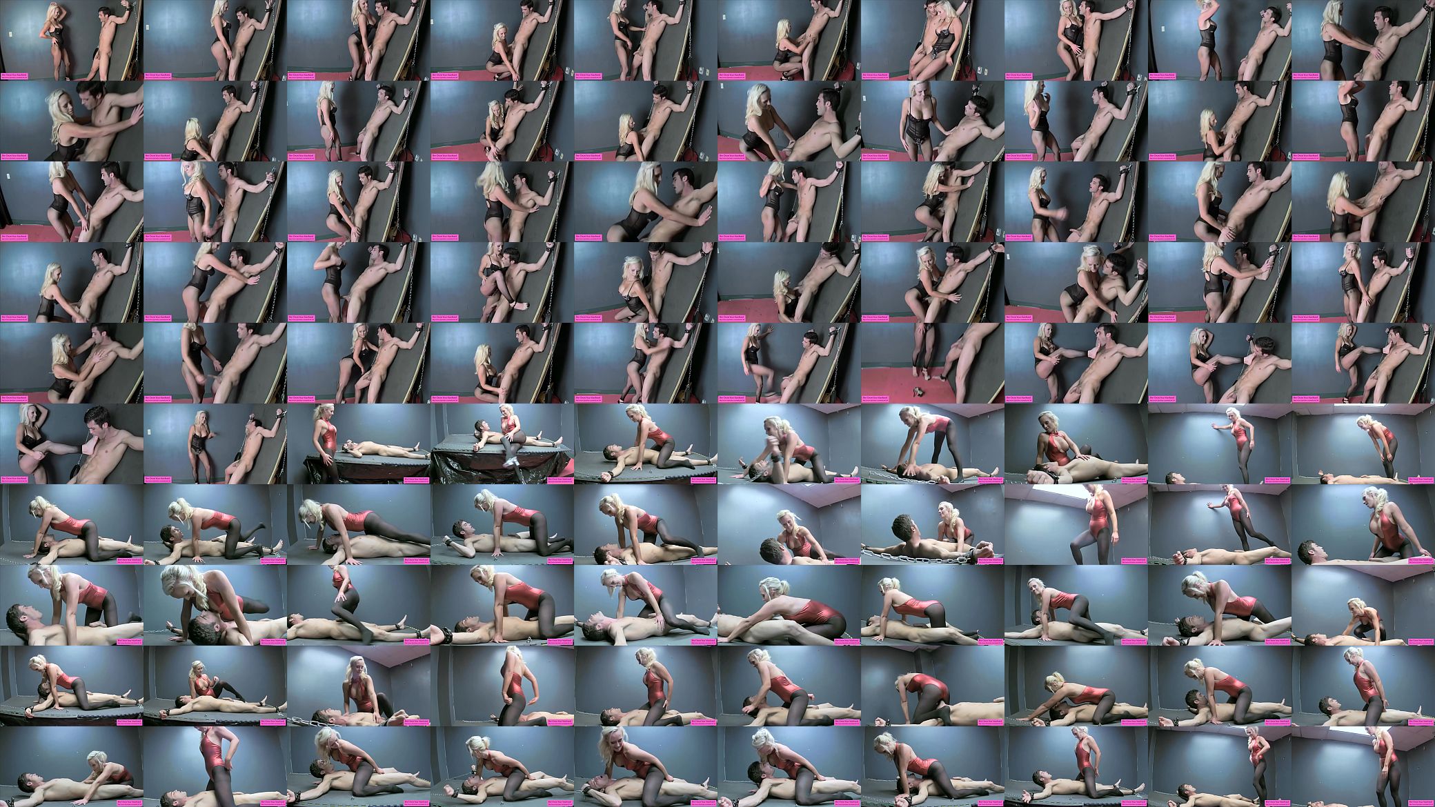 Blonde with Big Tits in Fishnets and Pantyhose Busts Balls and Teases 预览图