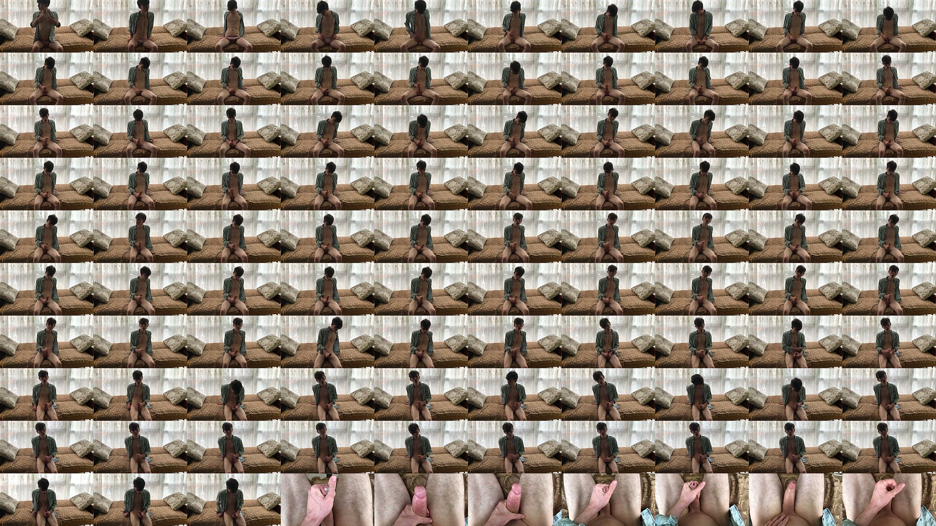 Young Cute Boy Stroking his Boyish Dick - Big Dick / Boy Orgasm / 18y.o 预览图