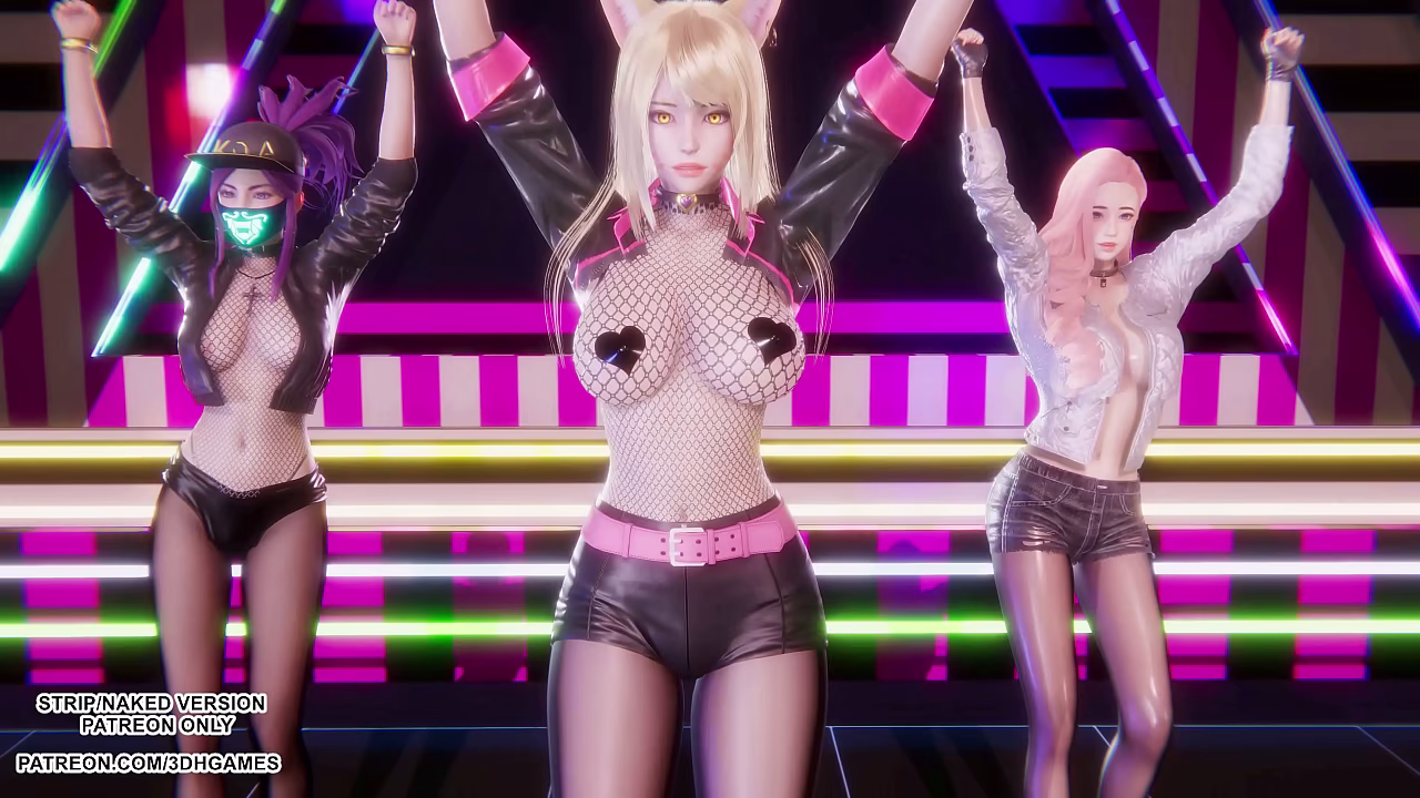 [MMD] Blackpink - Whistle Ahri Akali Seraphine Sexy Kpop Dance League of Legends Hentai Uncensored 4K 60FPS