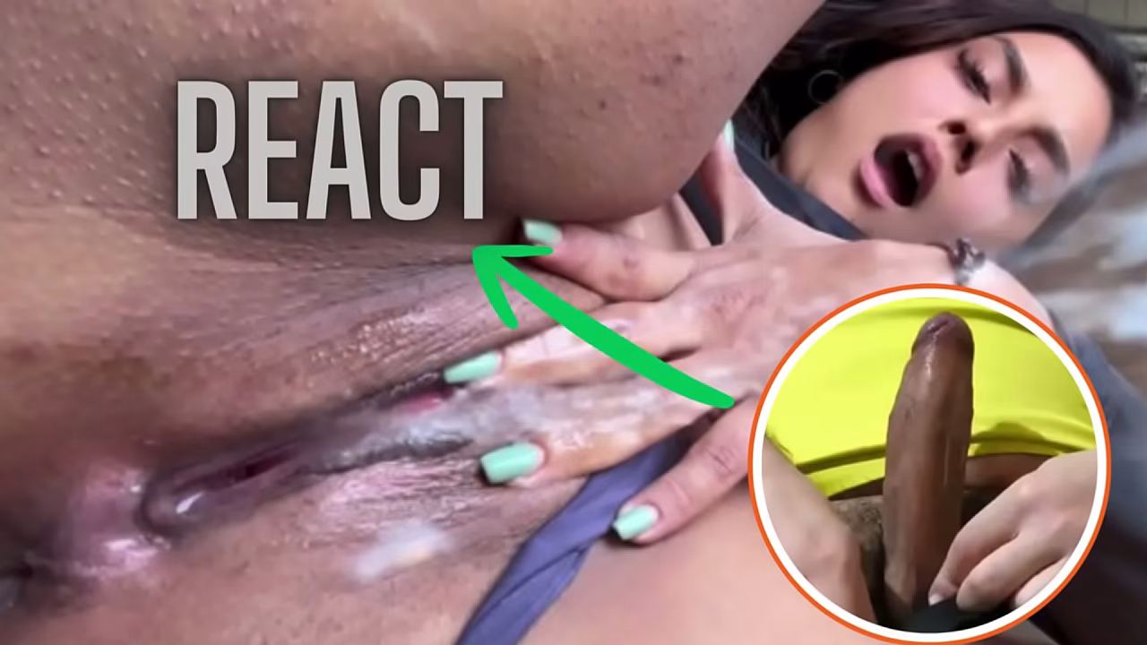 Reacting to a naughty Brazilian woman rubbing her beautiful little pussy.