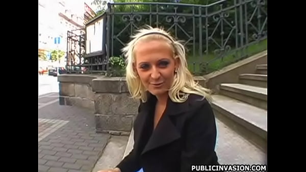 Czech Blondie in Public Invasion Sucking and Fucking 3