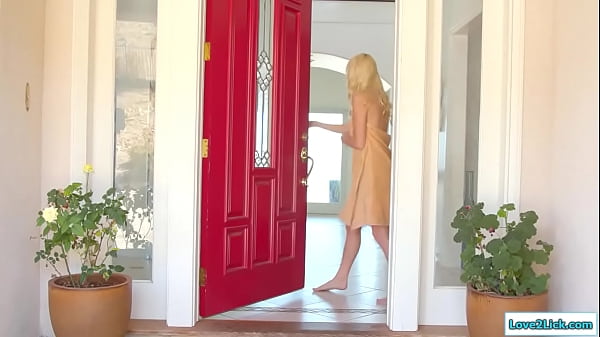 Download Video - Busty blonde seduces a lesbian neighbor