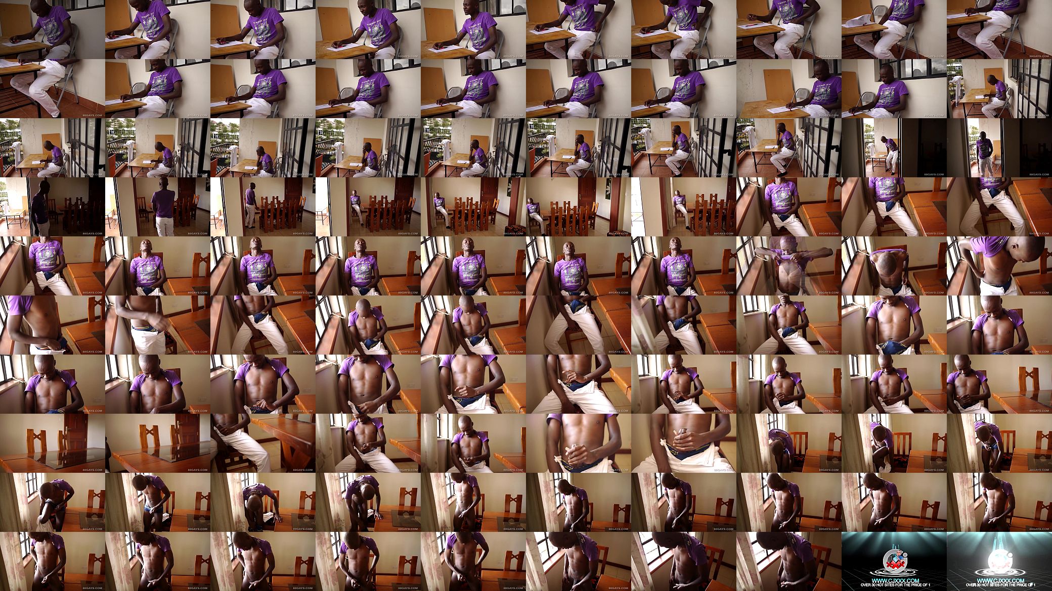 Black African Twink Kalem Jacks Off 预览图