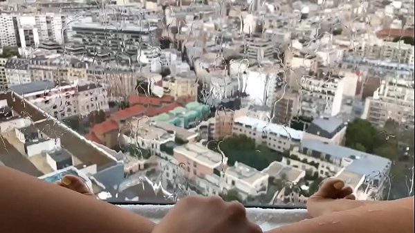 i washed the window with my squirting