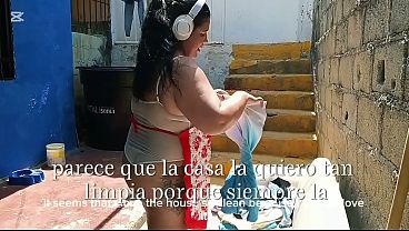 The very sexy Latina maid ended up getting fucked with my big cock. She screams that it hurts, but she likes feeling my cock in her vagina.